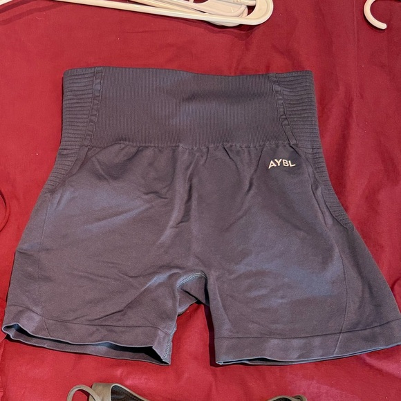 AYBL Pants - AYBL High-Waisted Bike Shorts - Blue Grey
